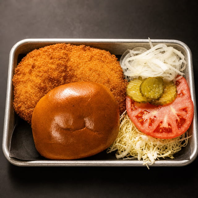 Korean BBQ Pork Tenderloin Sandwich.