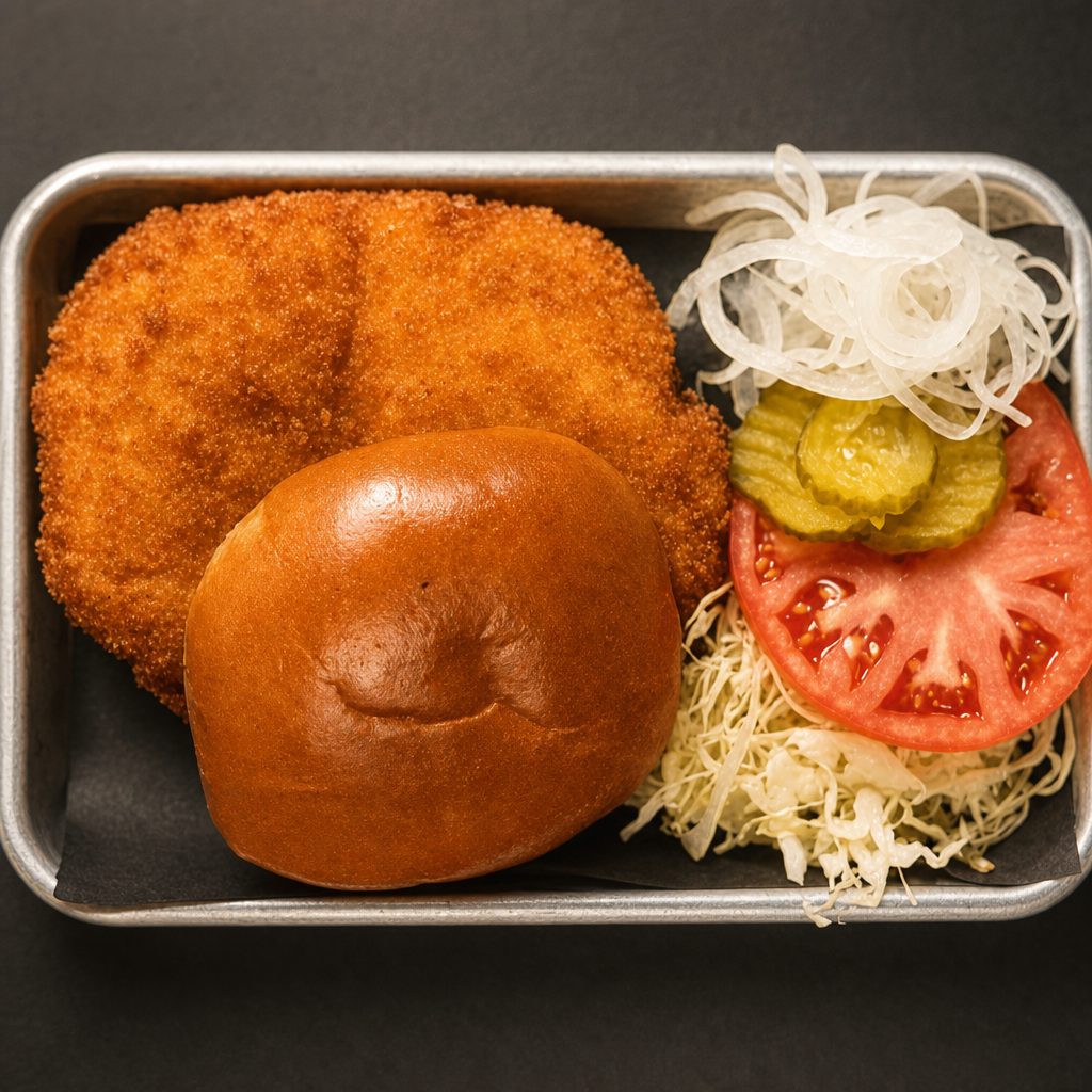 Korean BBQ Pork Tenderloin Sandwich.