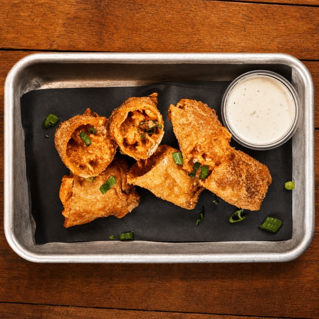 Buffalo Chicken Eggrolls.